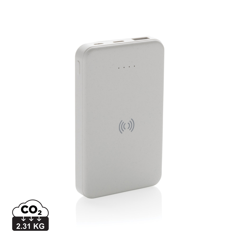 5.000 mAh trådlös powerbank i RCS återvunnen plast
